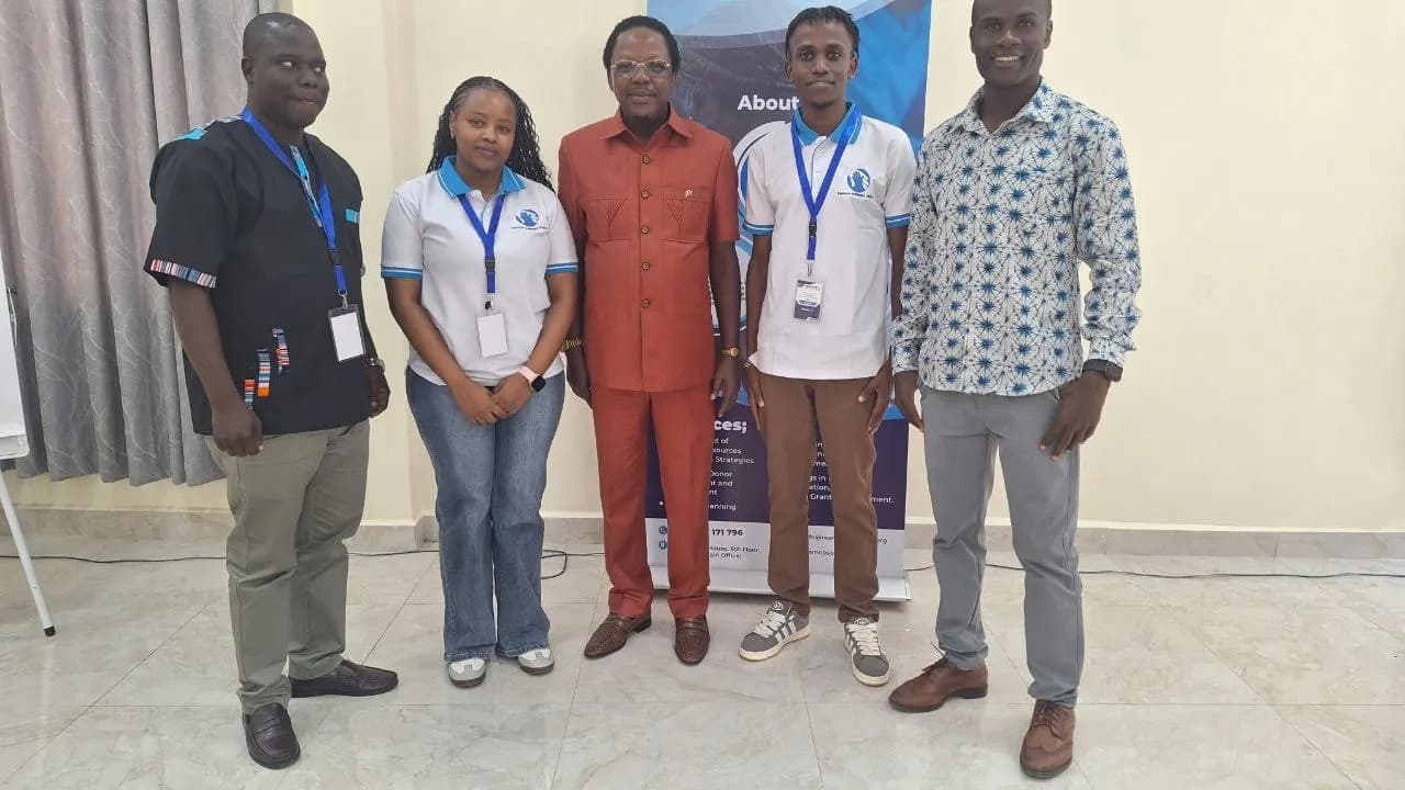 Resmob Solutions facilitators with participants at the close of The Role of AI in Resource Mobilization training, Naivasha, July 2026